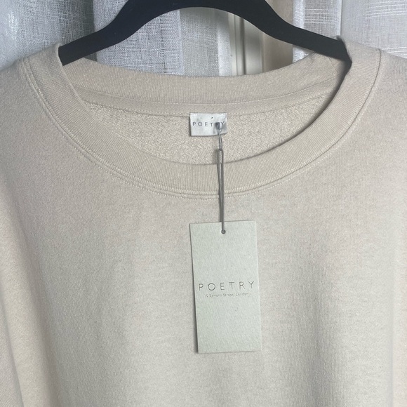 NWT Poetry Button Detail Top Hemp & Organic Cotton Size 16 Lagenlook Parchment - Picture 2 of 12